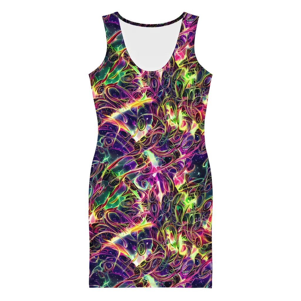 The Color Storm on Bodycon Dress — Front