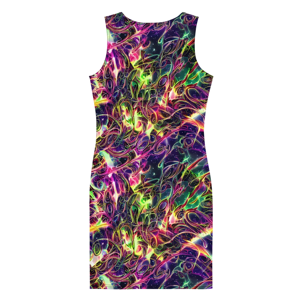 The Color Storm on Bodycon Dress — Back