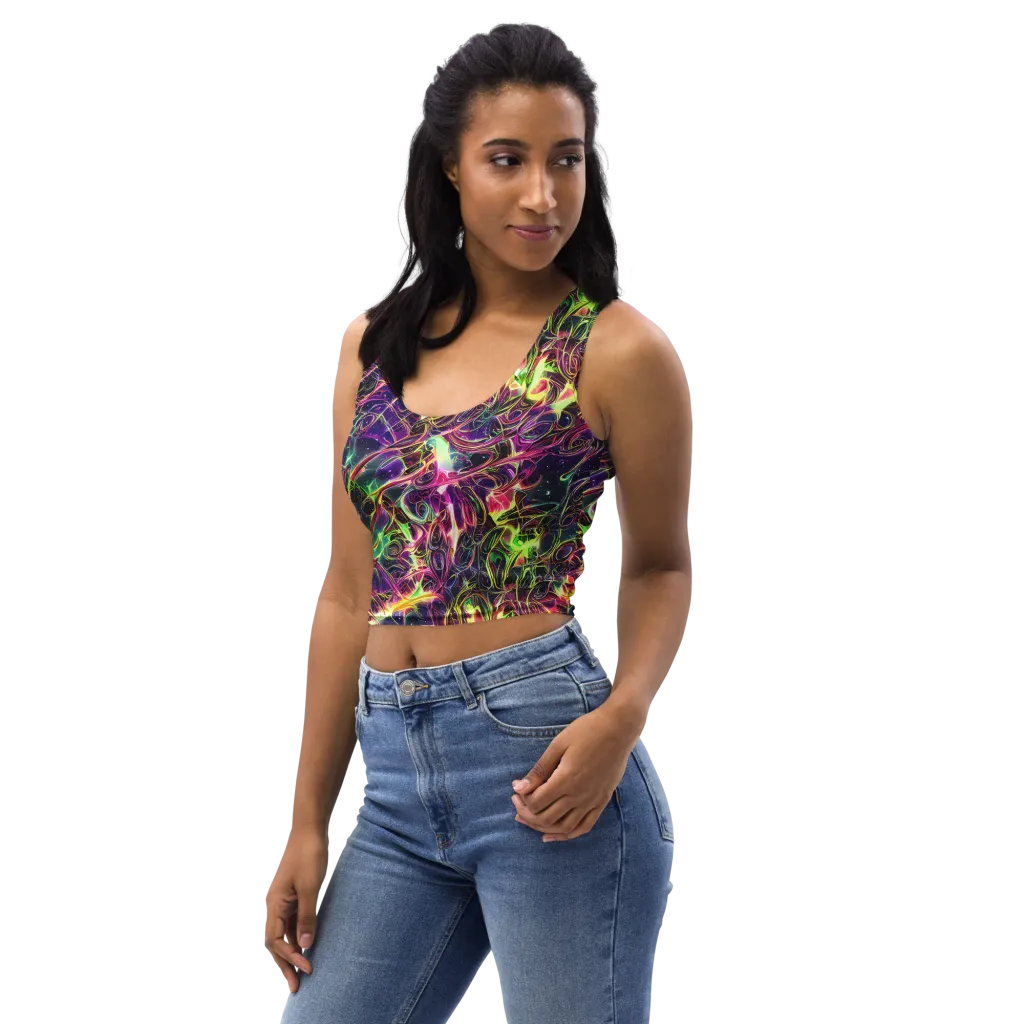 The Color Storm on Crop Top — Left Front