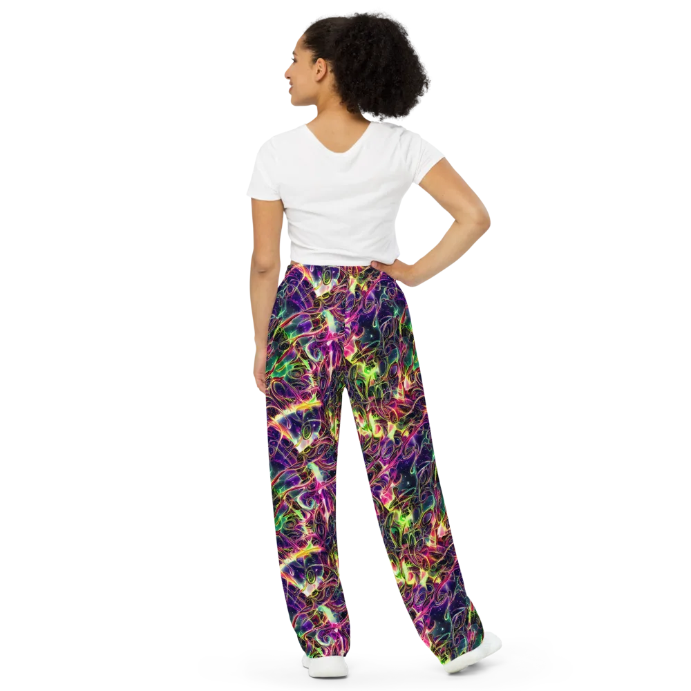 The Color Storm on Wide-Leg Pants — Back