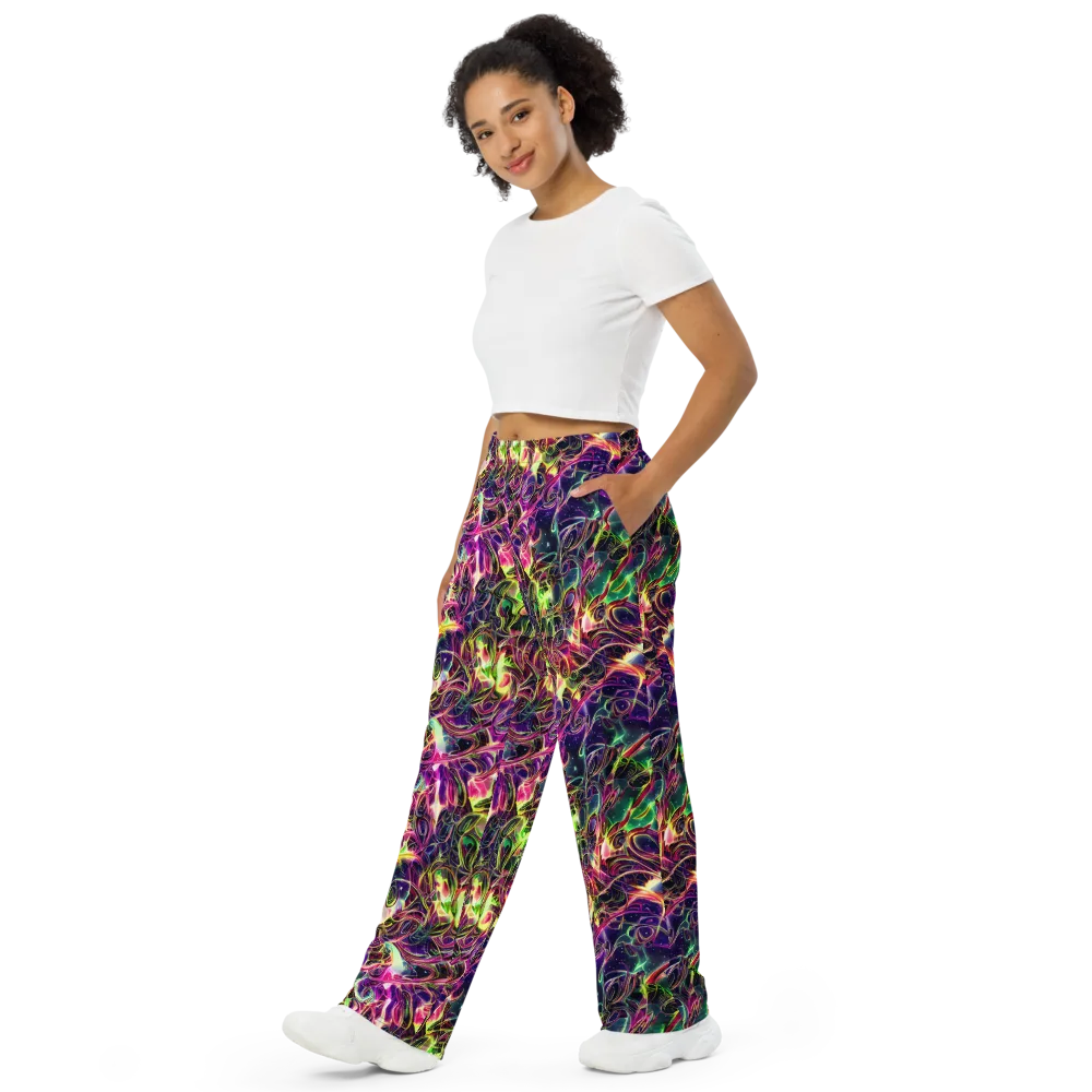 The Color Storm on Wide-Leg Pants — Left Front