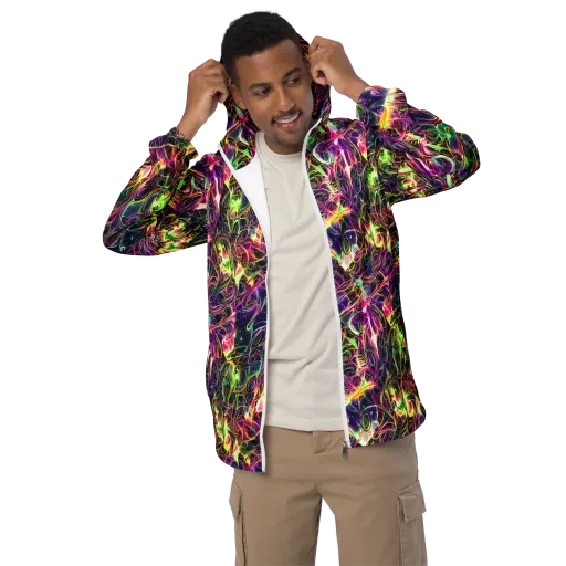 The Color Storm on a Men's Windbreaker