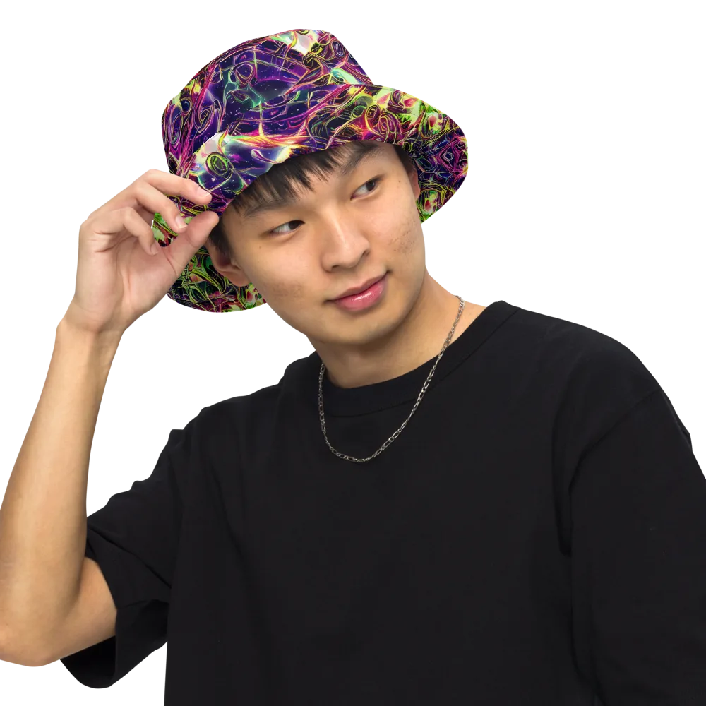 The Color Storm on Reversible Bucket Hat — Front Inside