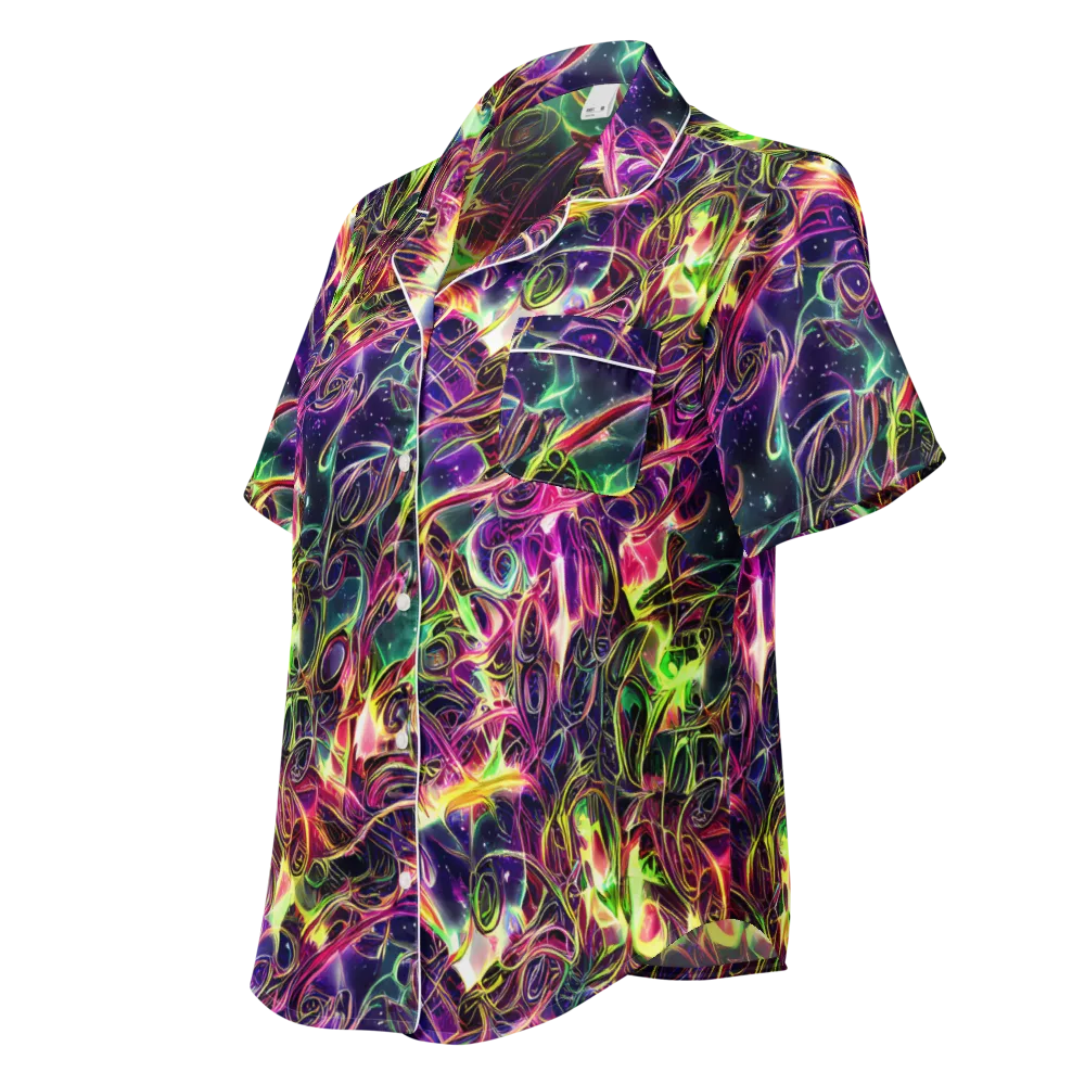 The Color Storm on Women's Short Sleeve Pajama Top — Left Front