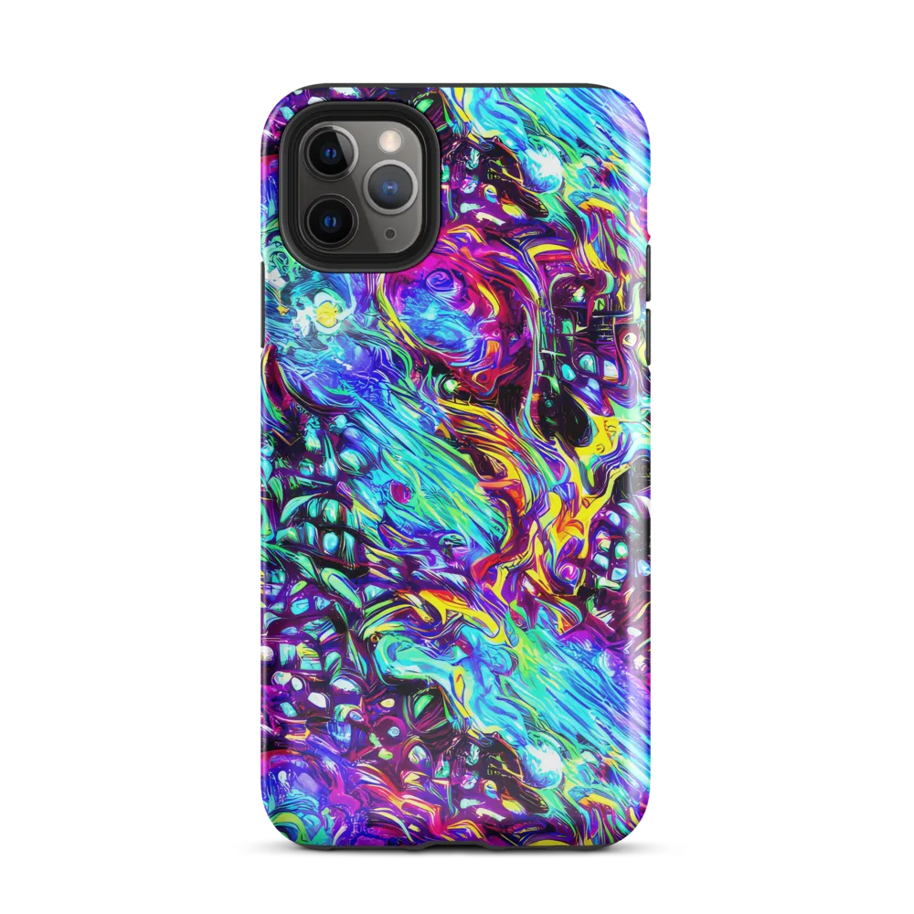 Electric Bloomscape on Tough Case for iPhone® — Front