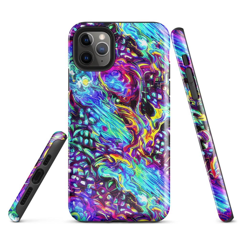 Electric Bloomscape on Tough Case for iPhone® — Front