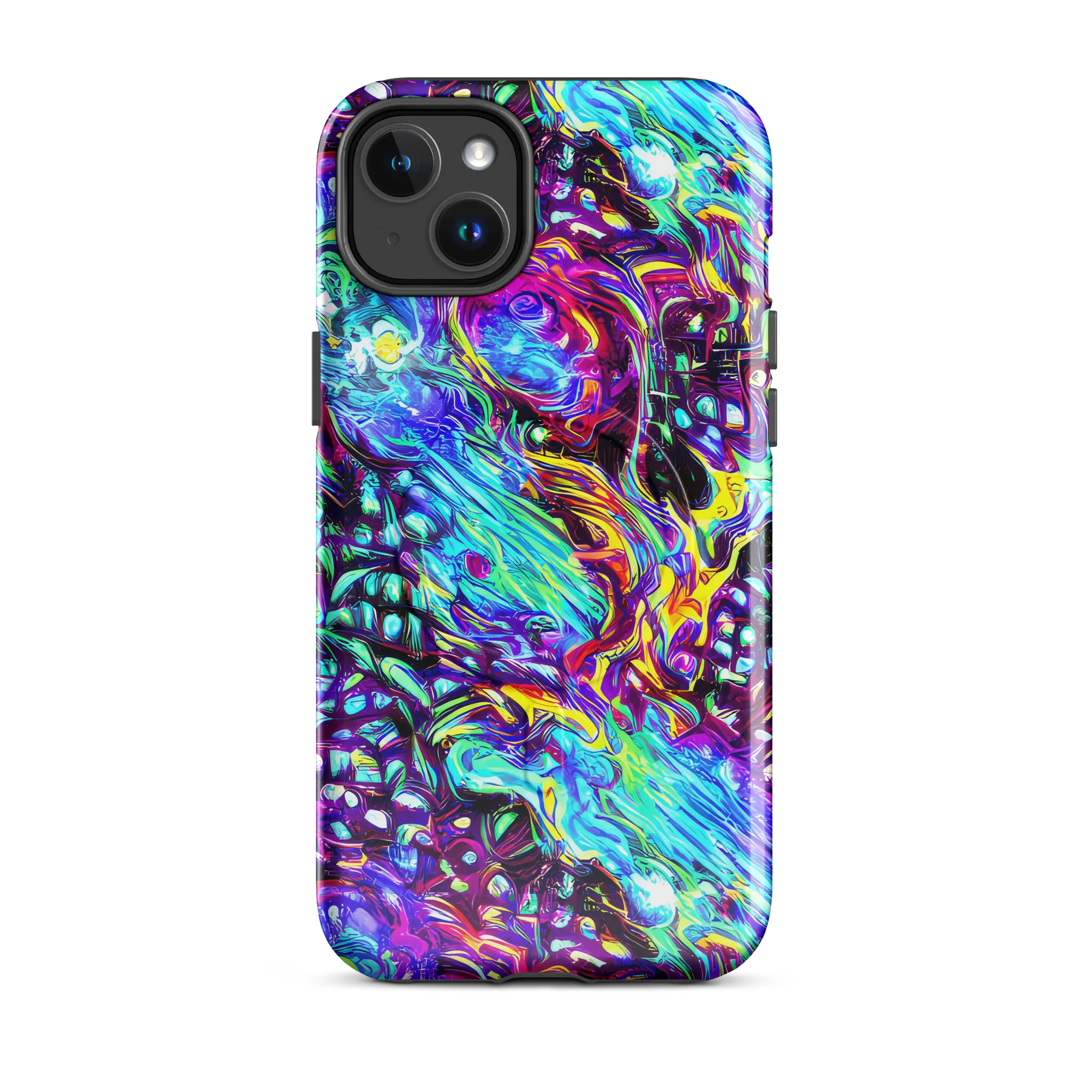 Electric Bloomscape on MagSafe Tough Case for iPhone® — Front