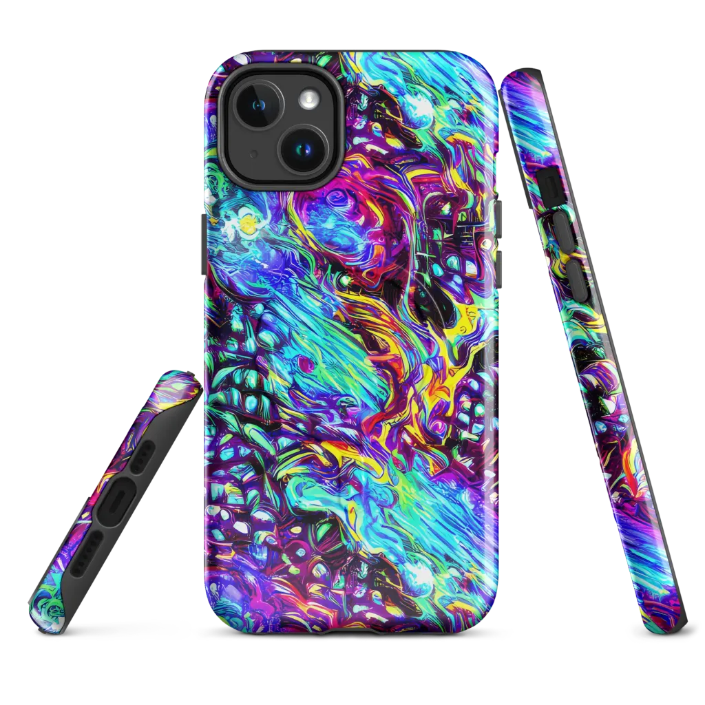 Electric Bloomscape on MagSafe Tough Case for iPhone® — Front