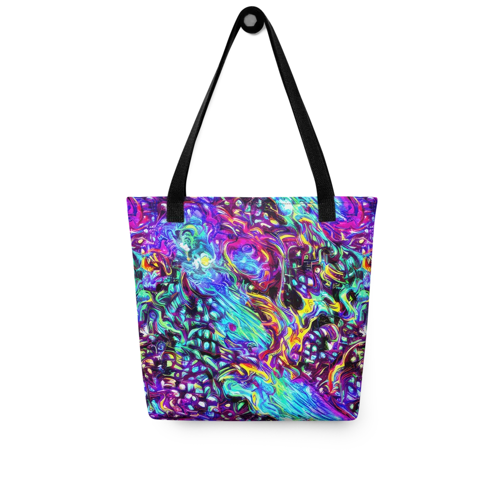 Electric Bloomscape on Tote Bag — Front