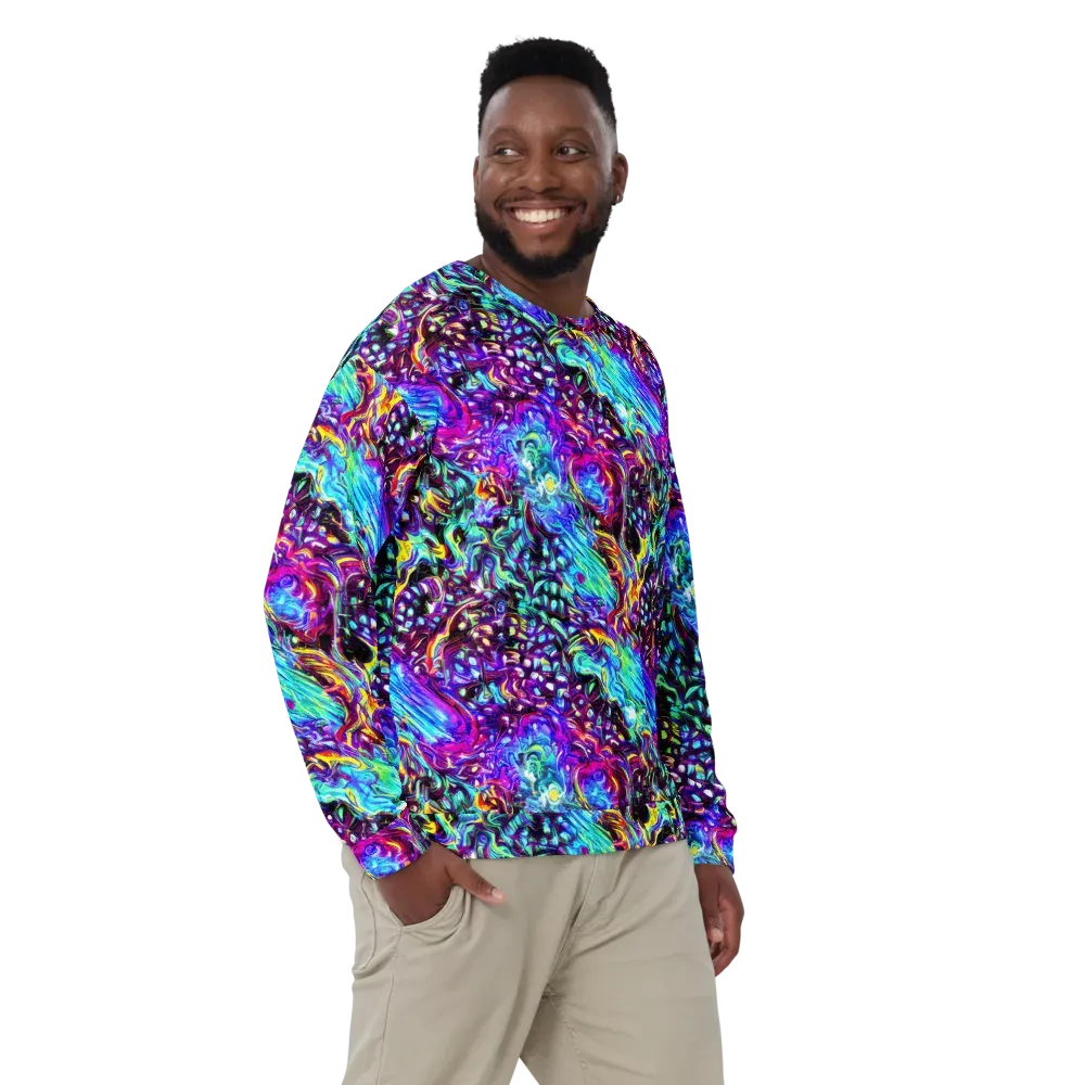 Electric Bloomscape on Sweatshirt — Front