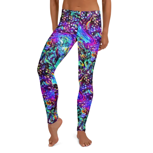 Electric Bloomscape on a Leggings