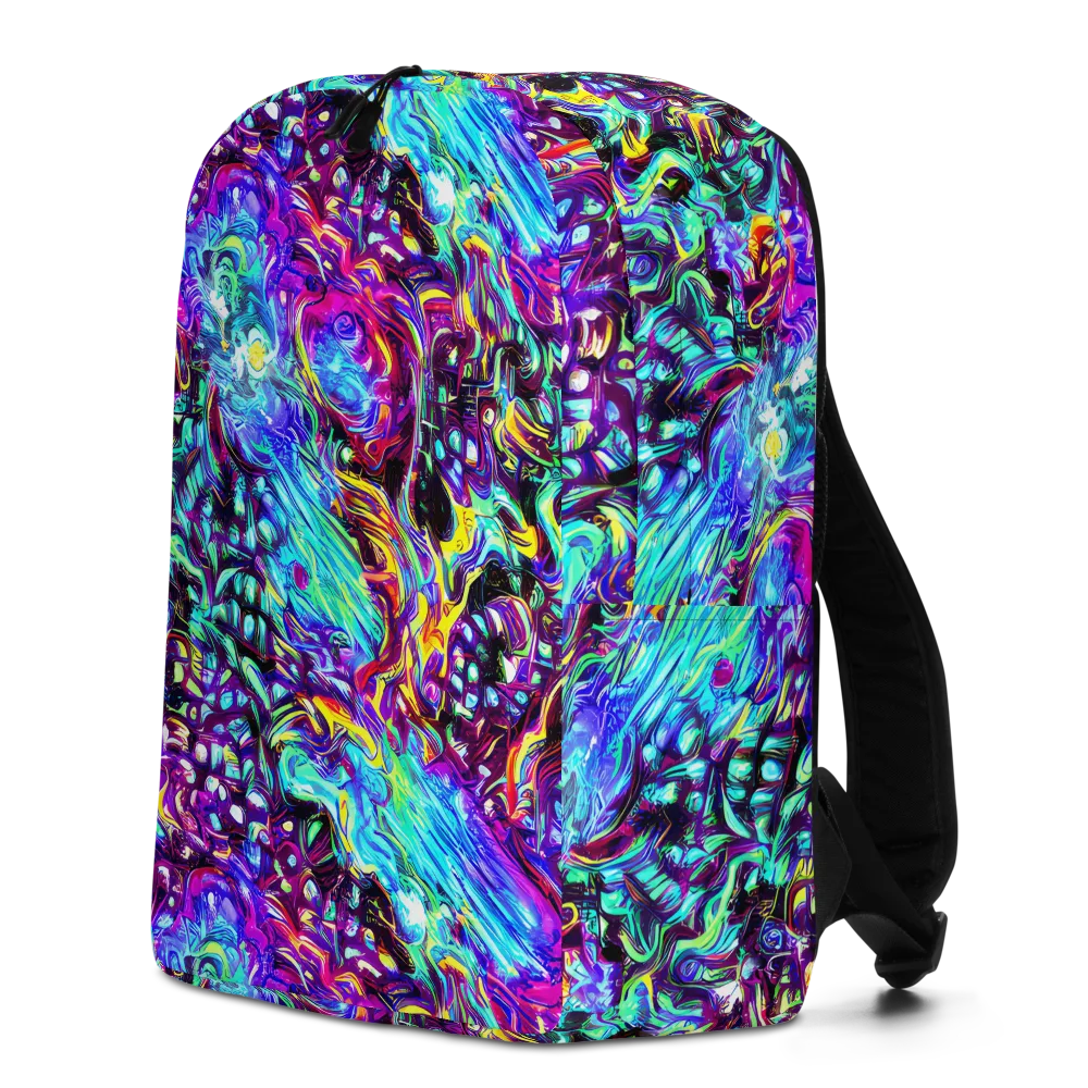 Electric Bloomscape on Minimalist Backpack — Left