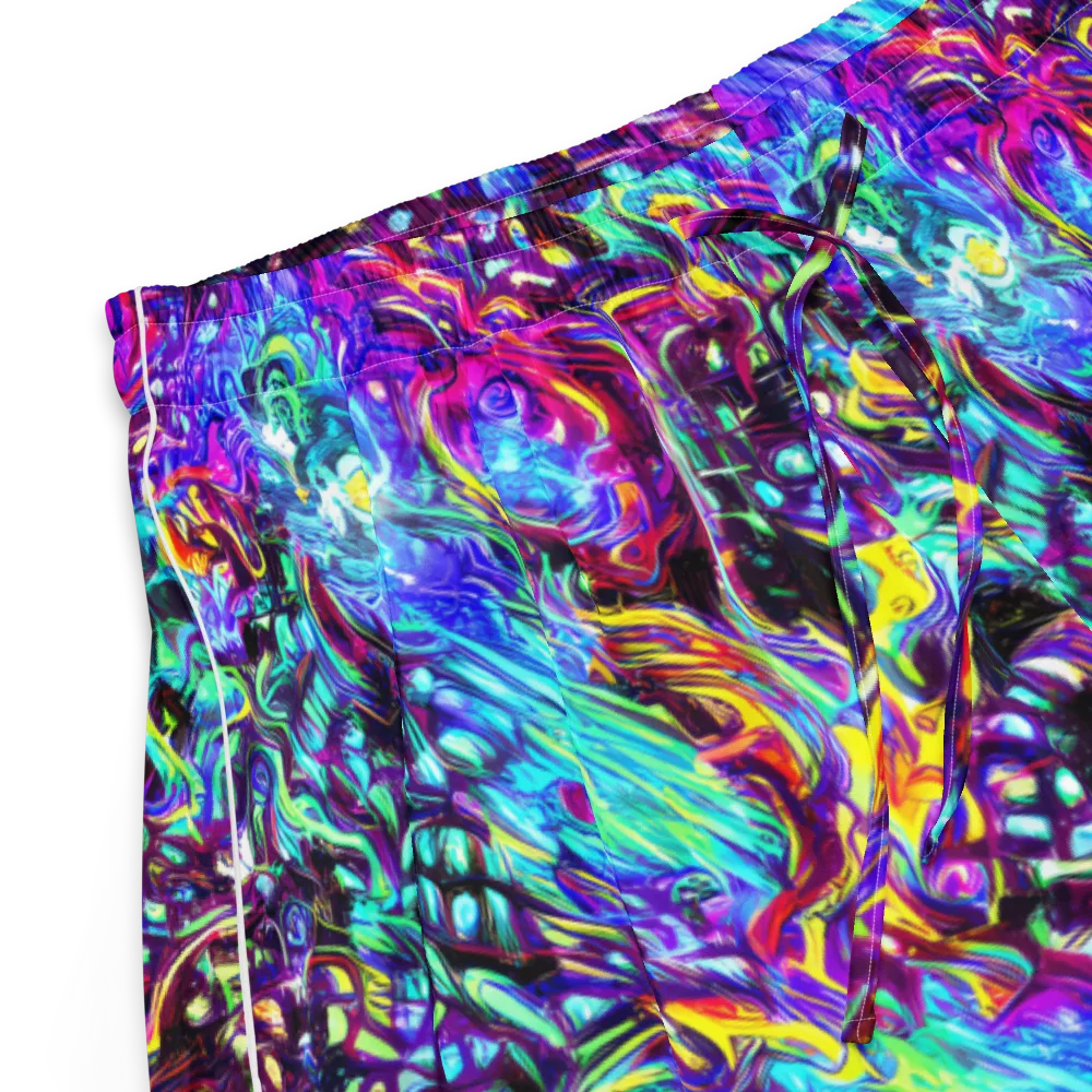 Electric Bloomscape on Women's Pajama Shorts — Product details