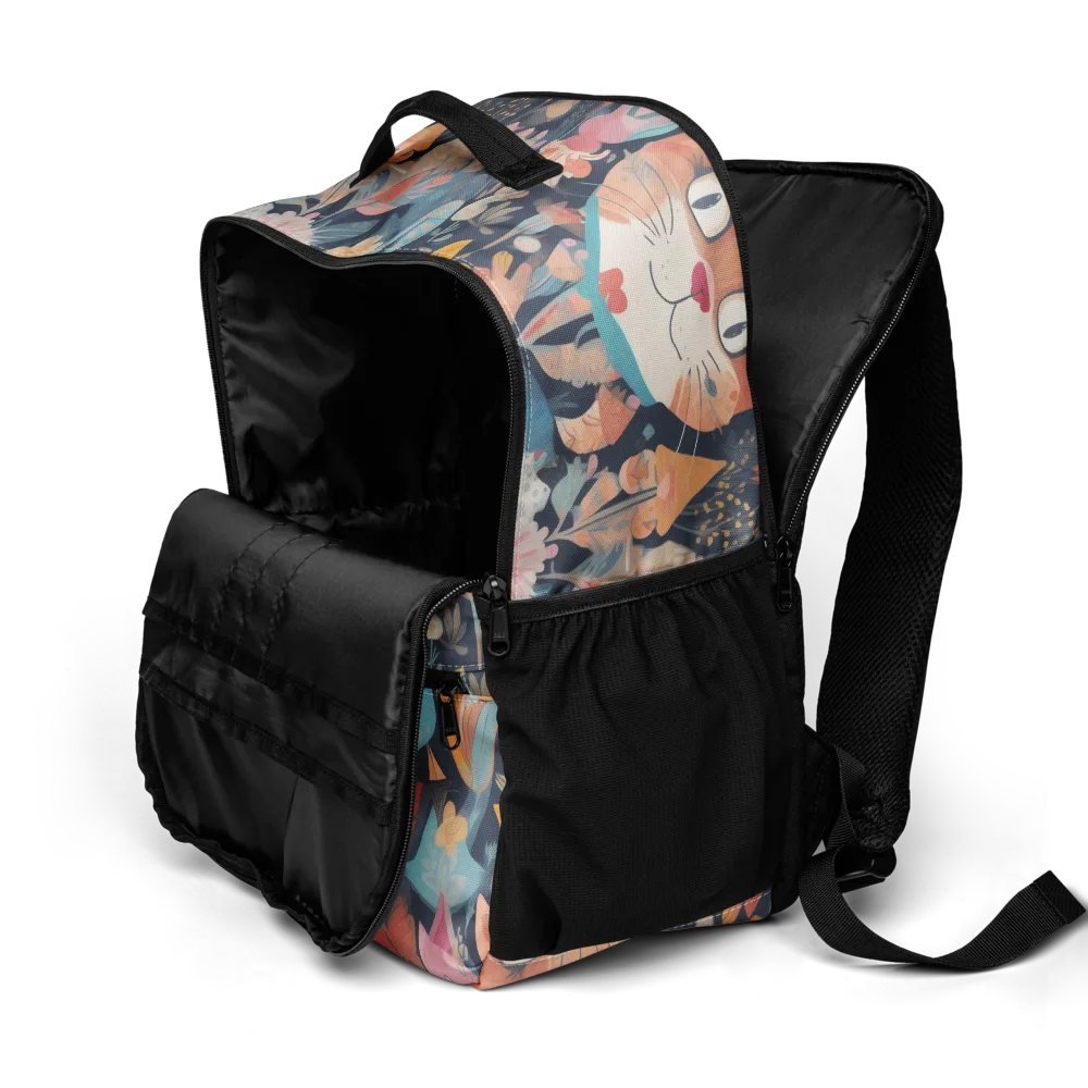 Whiskers in Bloom on Utility Backpack — Product details 2