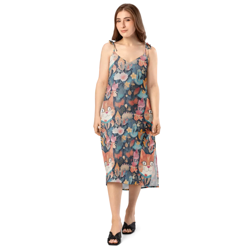 Whiskers in Bloom on Slip Dress — Front