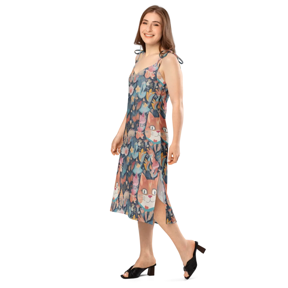 Whiskers in Bloom on Slip Dress — Left Front