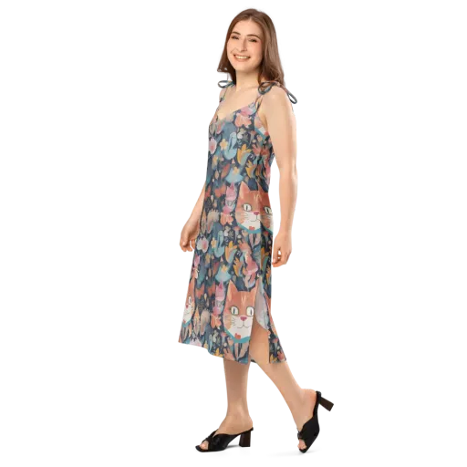 Whiskers in Bloom on a Slip Dress