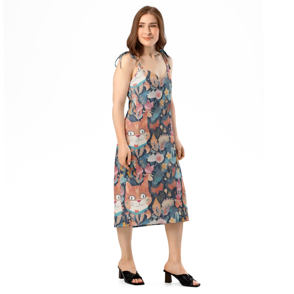 Whiskers in Bloom on Slip Dress — Right Front