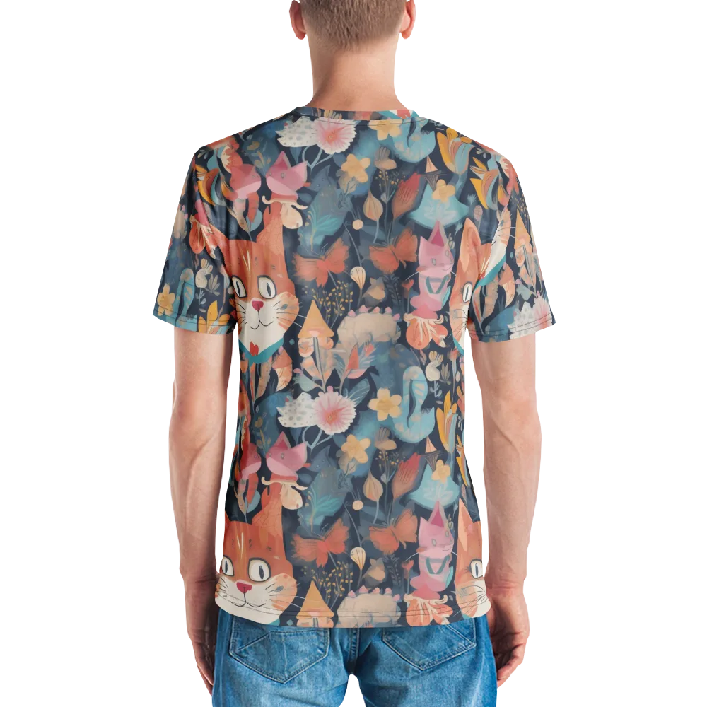 Whiskers in Bloom on Men's Crew Neck T-Shirt — Back