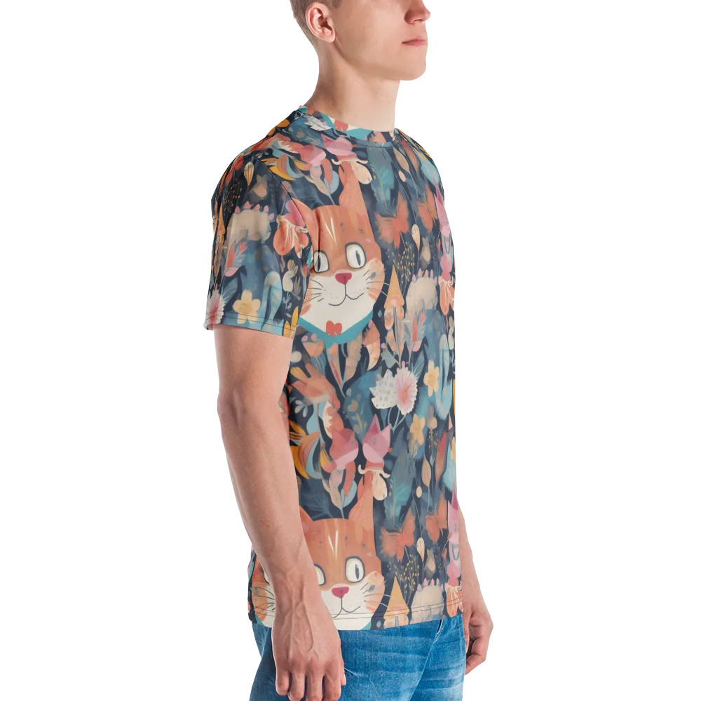 Whiskers in Bloom on Men's Crew Neck T-Shirt — Right