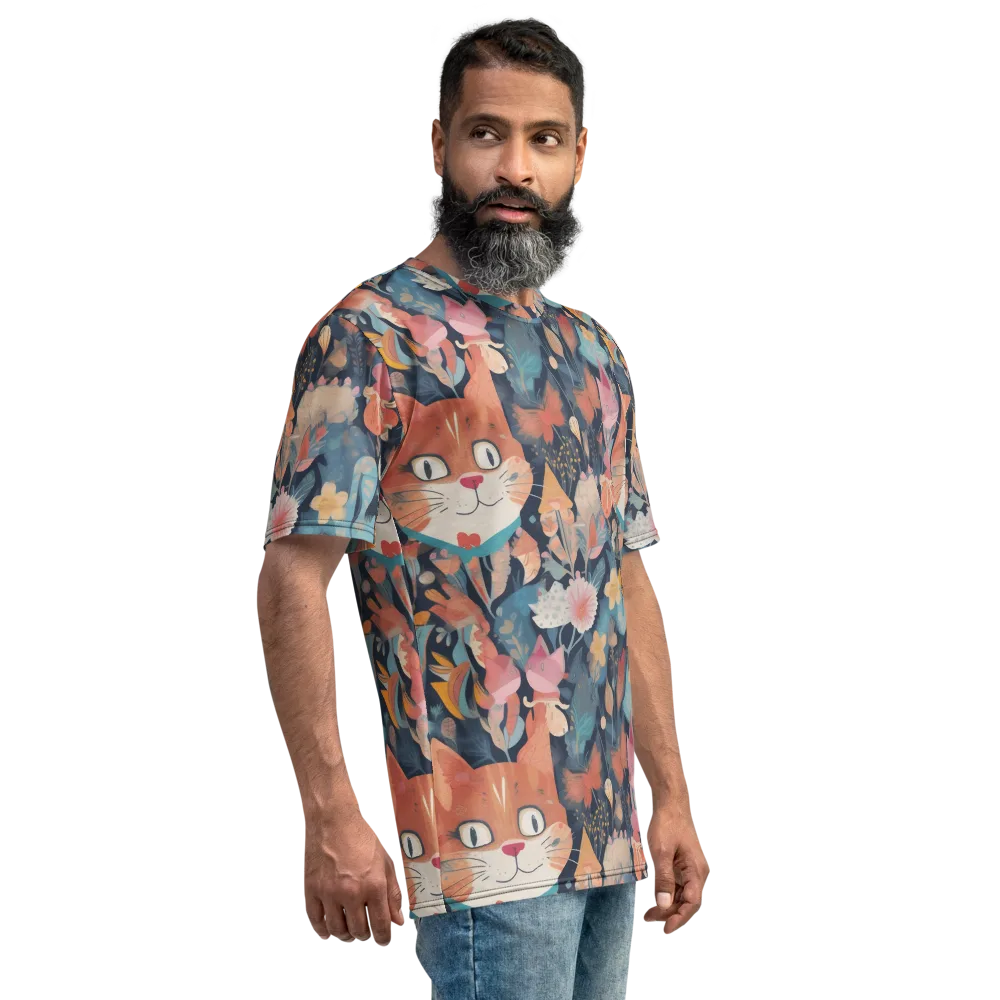 Whiskers in Bloom on Men's Crew Neck T-Shirt — Right