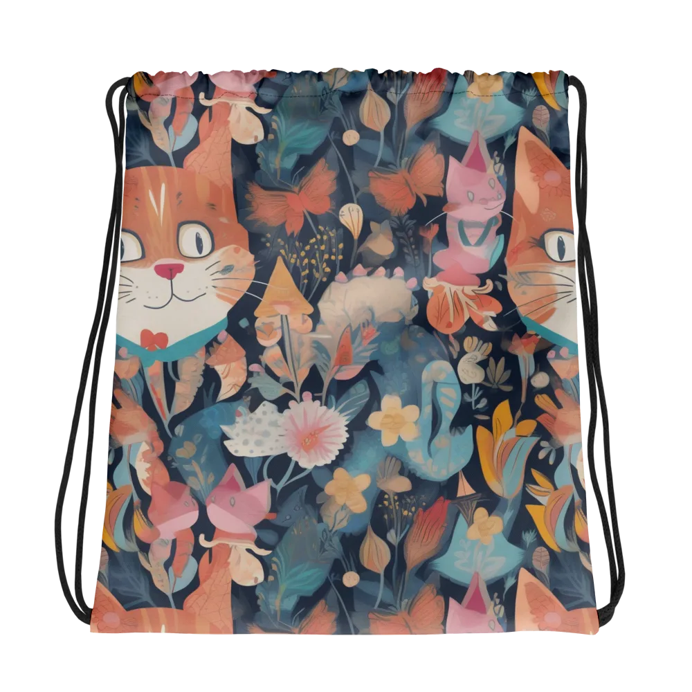 Whiskers in Bloom on Drawstring Bag — Photo
