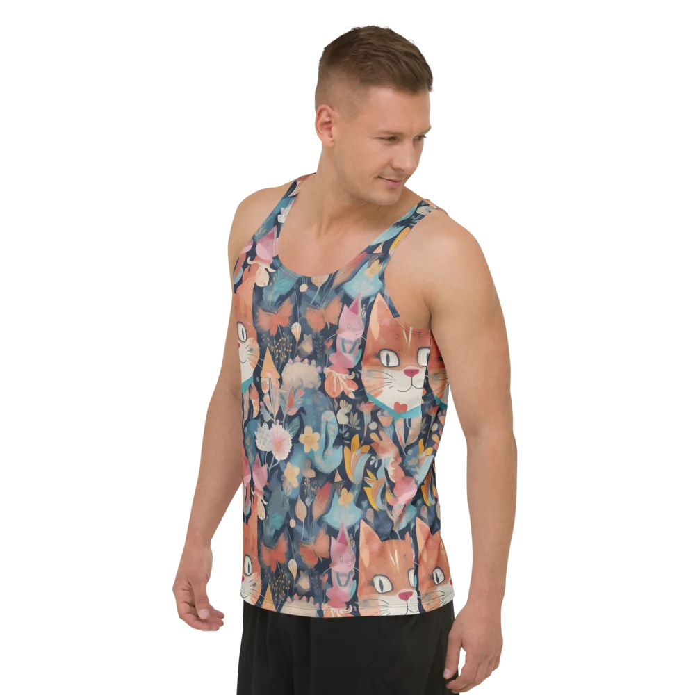 Whiskers in Bloom on Men's Tank Top — Left Front