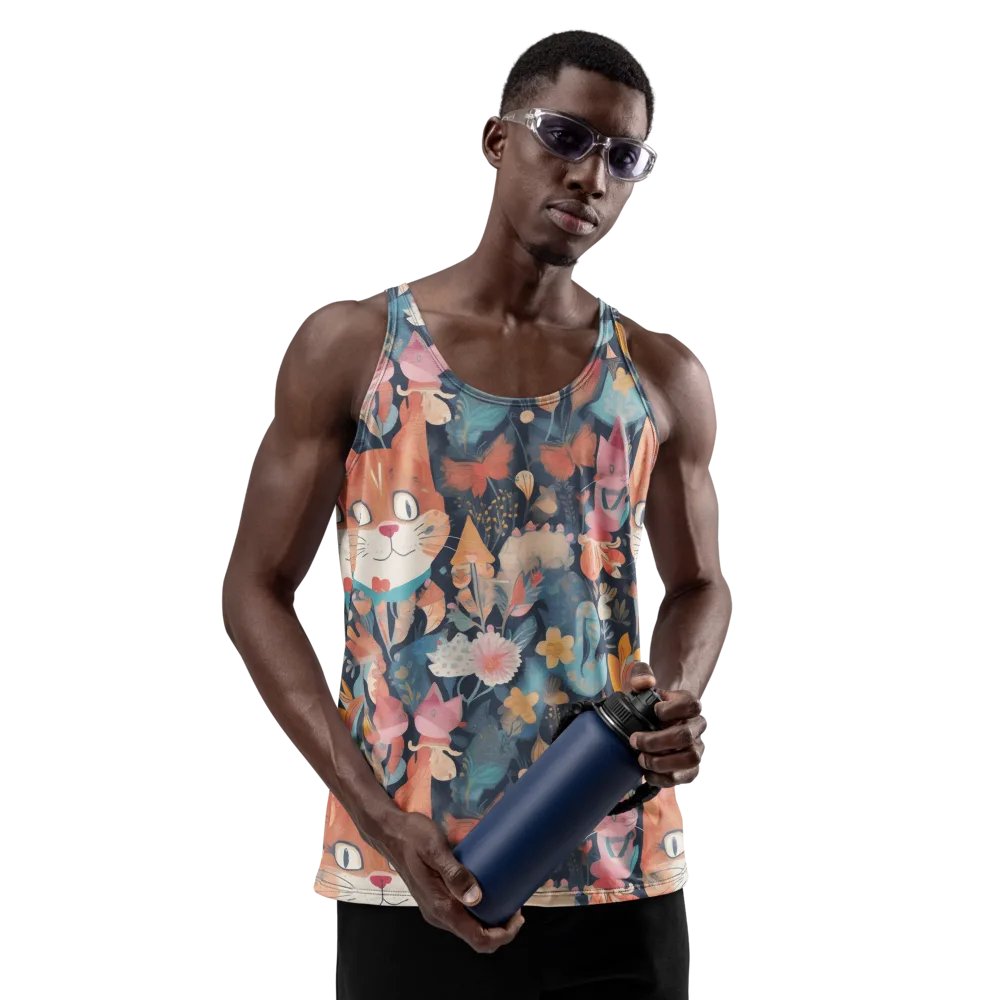 Whiskers in Bloom on Men's Tank Top — Front