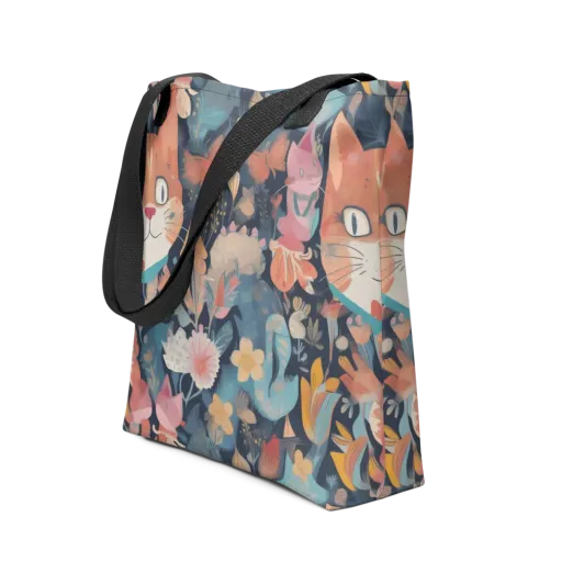 Whiskers in Bloom on a Tote Bag