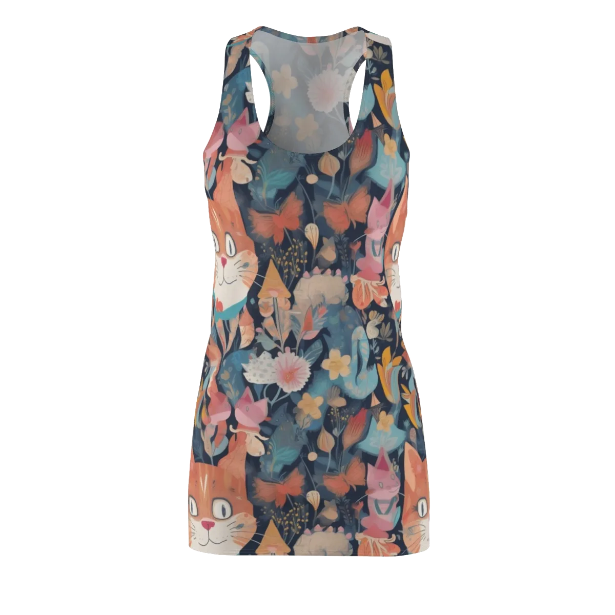 Whiskers in Bloom on Racerback Dress — Front