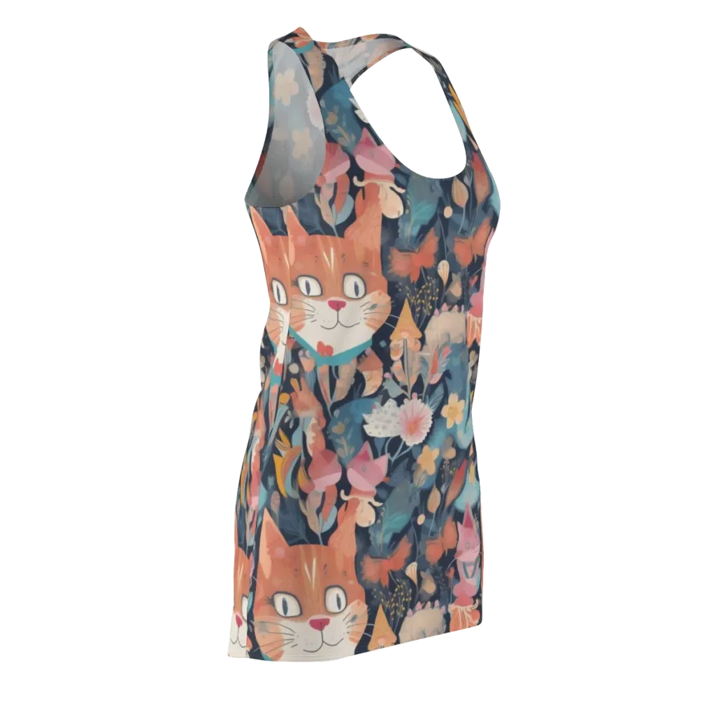 Whiskers in Bloom on Racerback Dress — Front Side