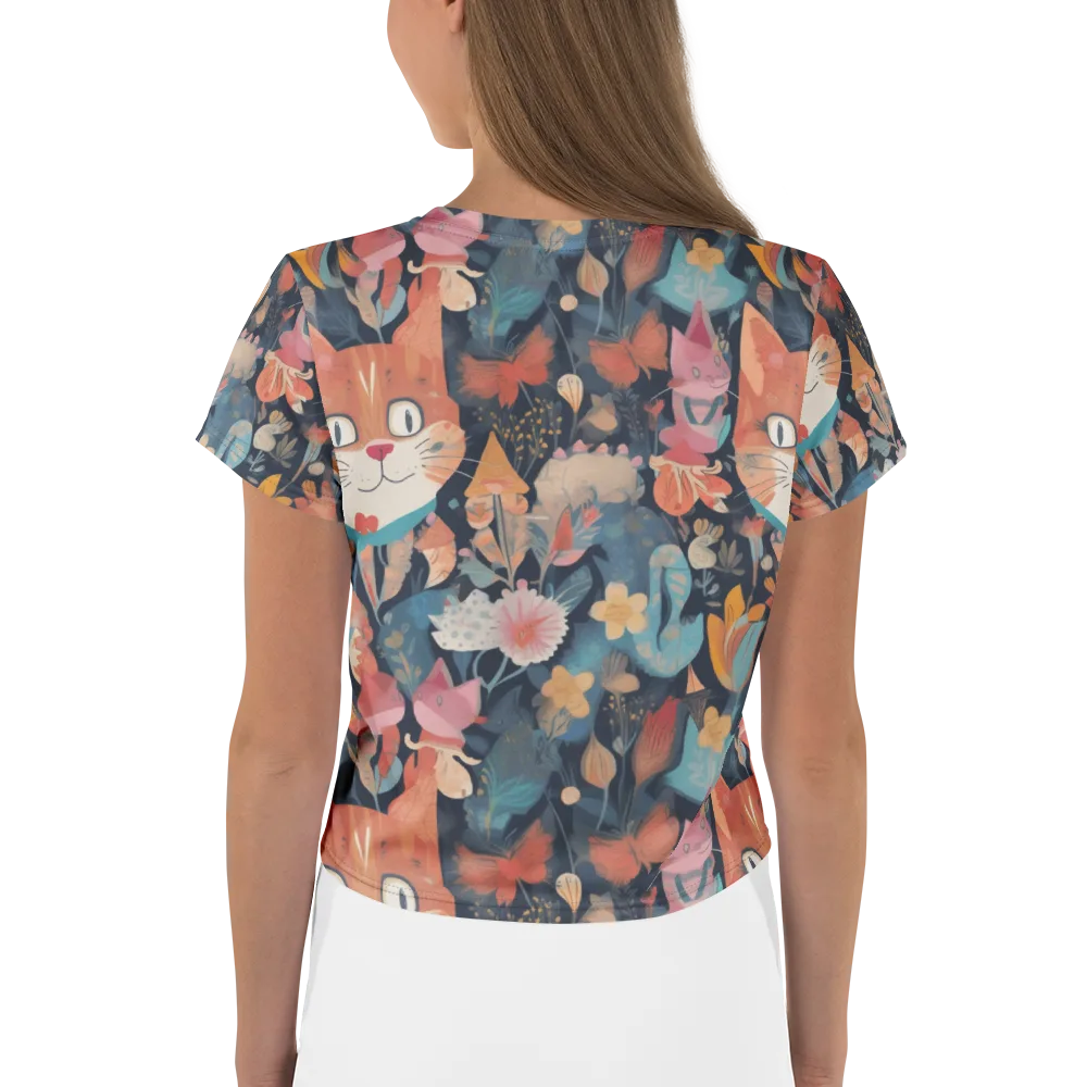 Whiskers in Bloom on Crop Tee — Back