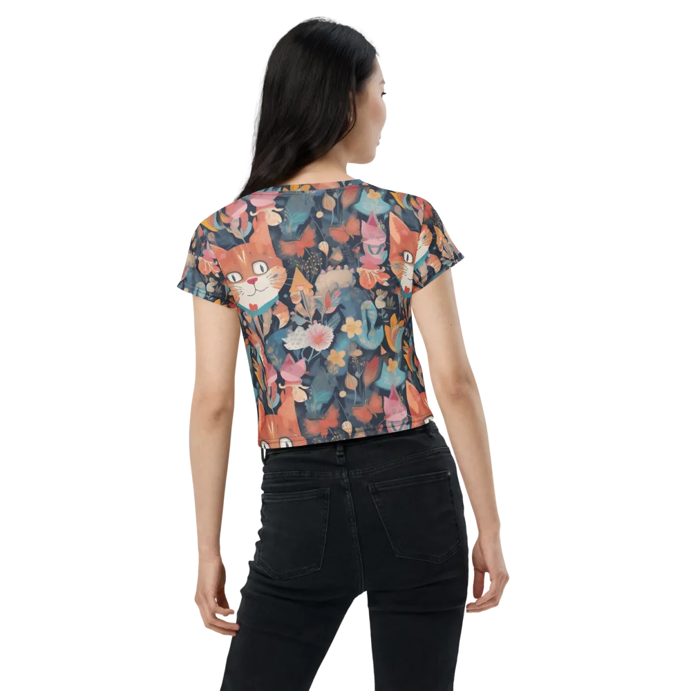 Whiskers in Bloom on Crop Tee — Back