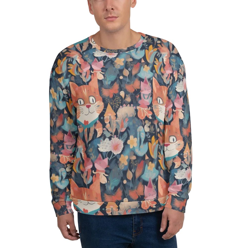 Whiskers in Bloom on Sweatshirt — Front