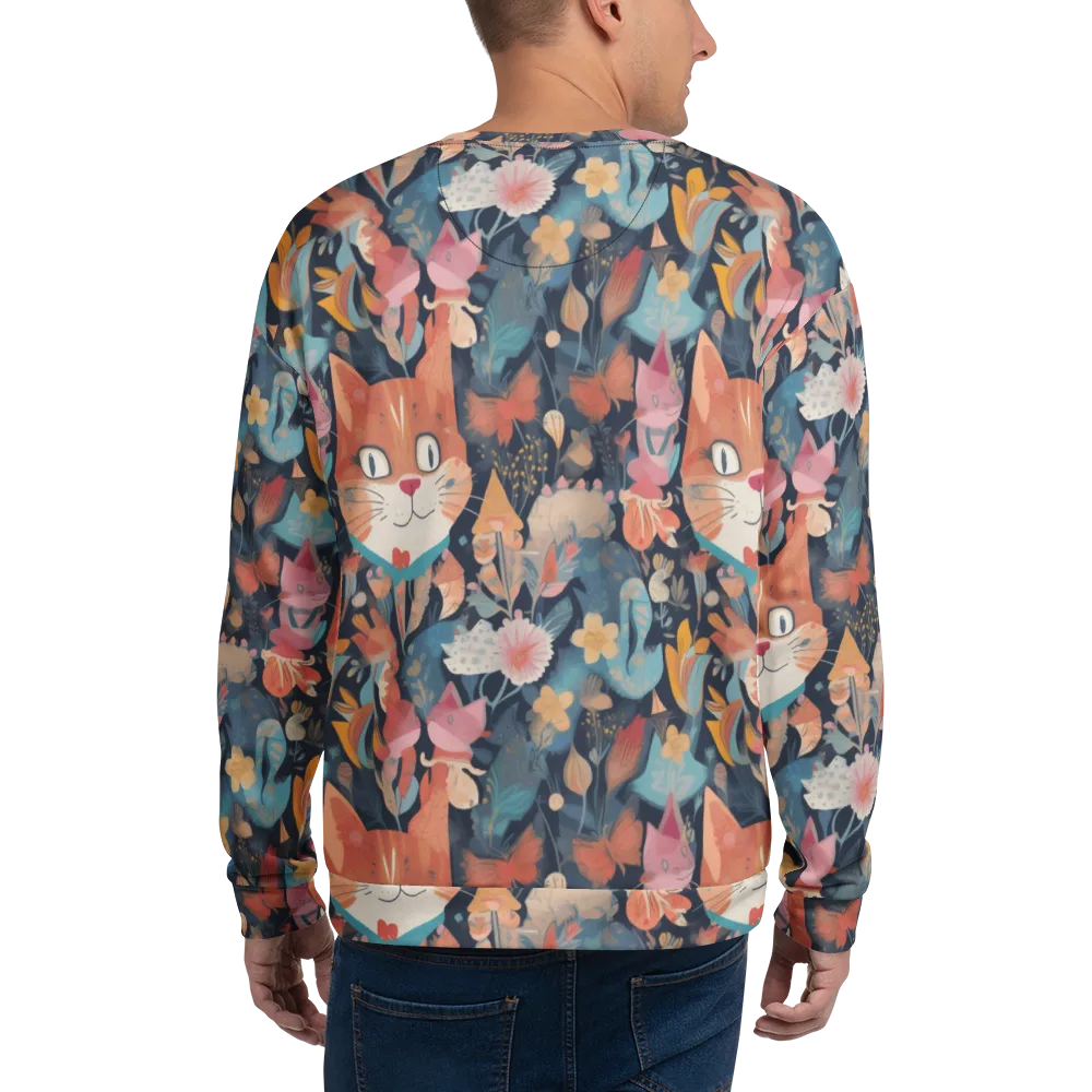 Whiskers in Bloom on Sweatshirt — Back