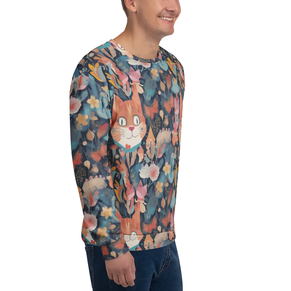 Whiskers in Bloom on Sweatshirt — Right Front