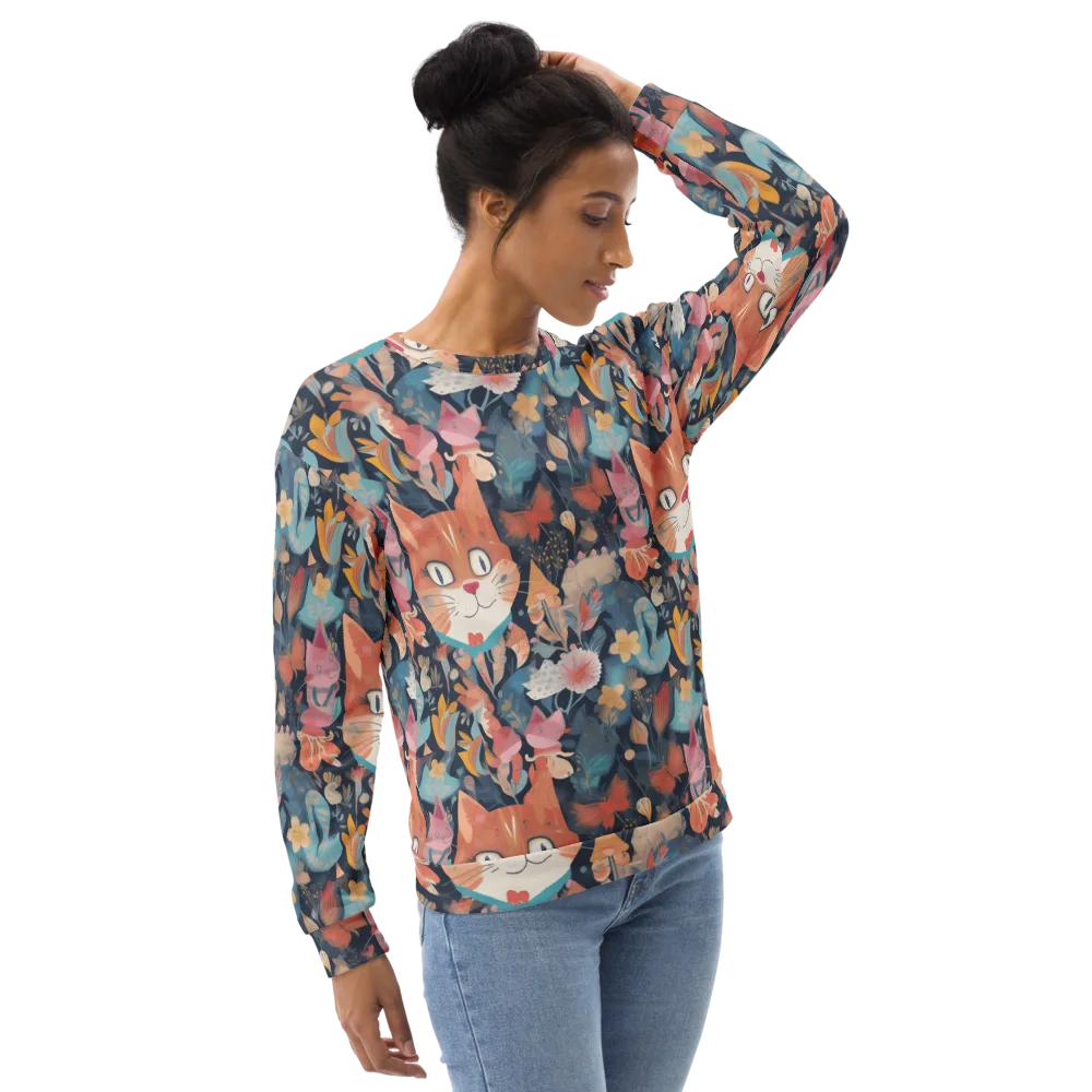 Whiskers in Bloom on Sweatshirt — Right Front