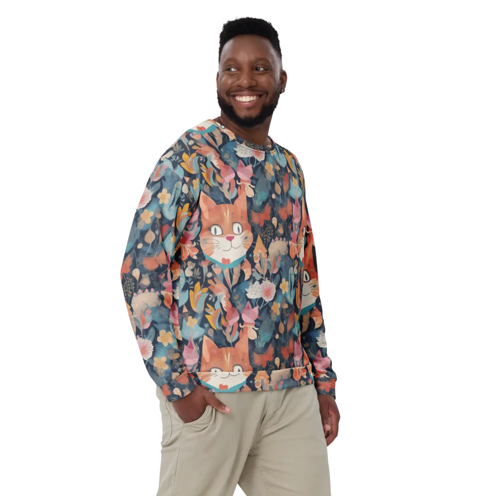 Whiskers in Bloom on Sweatshirt — Front