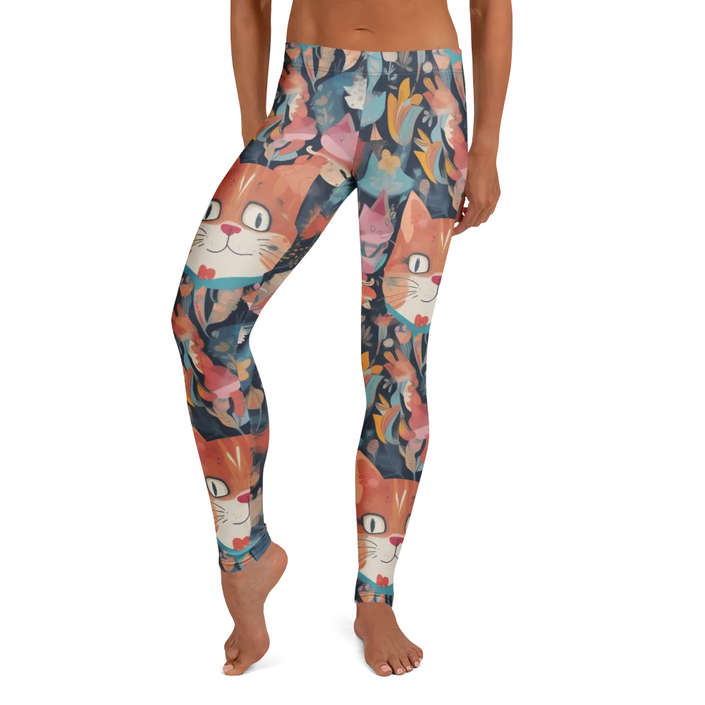 Whiskers in Bloom on Leggings — Front