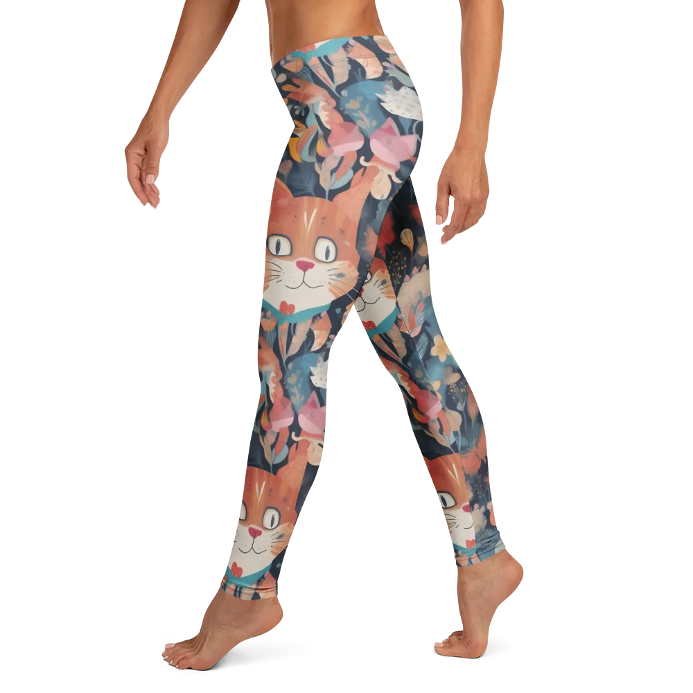 Whiskers in Bloom on Leggings — Left