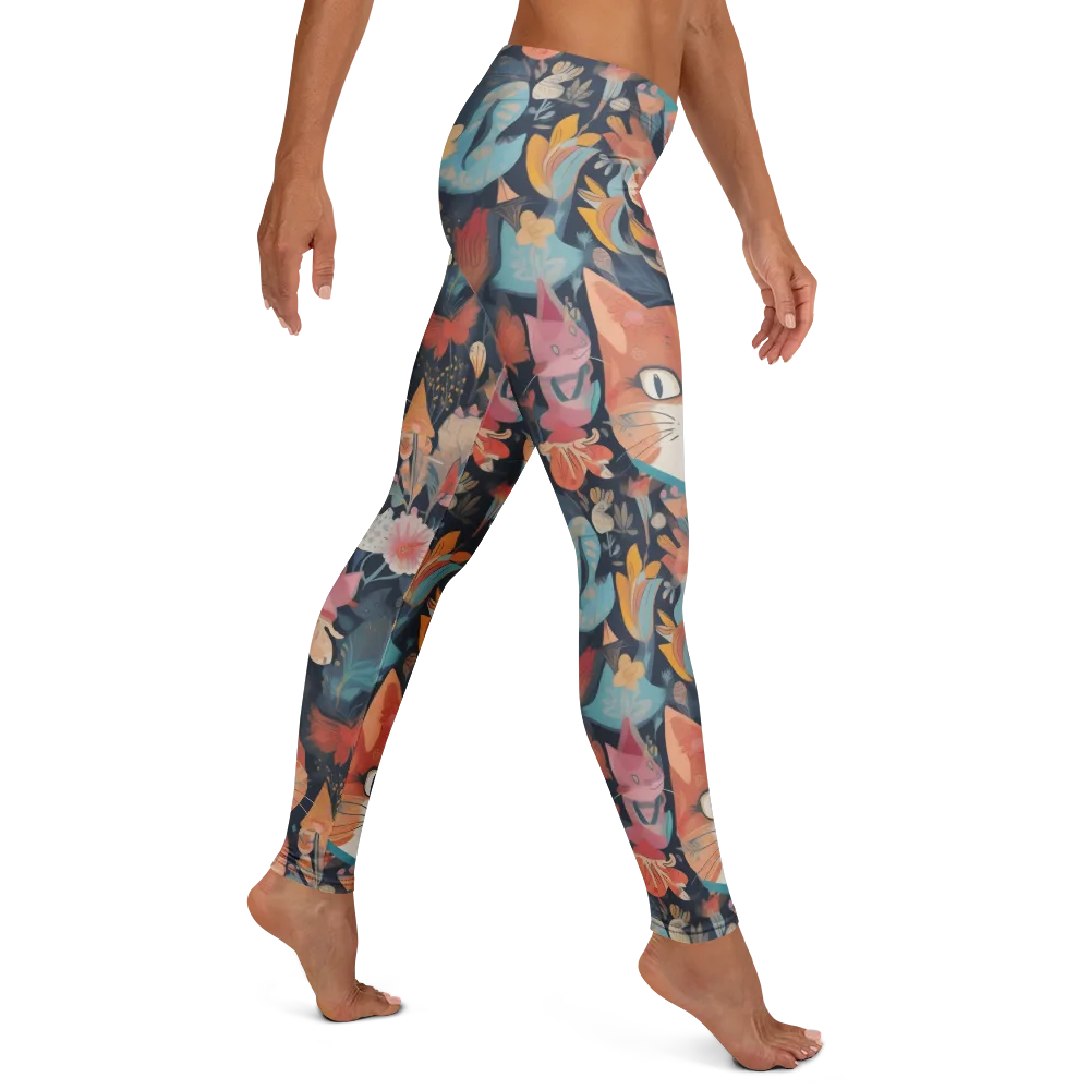 Whiskers in Bloom on Leggings — Right