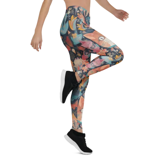 Whiskers in Bloom on a Leggings