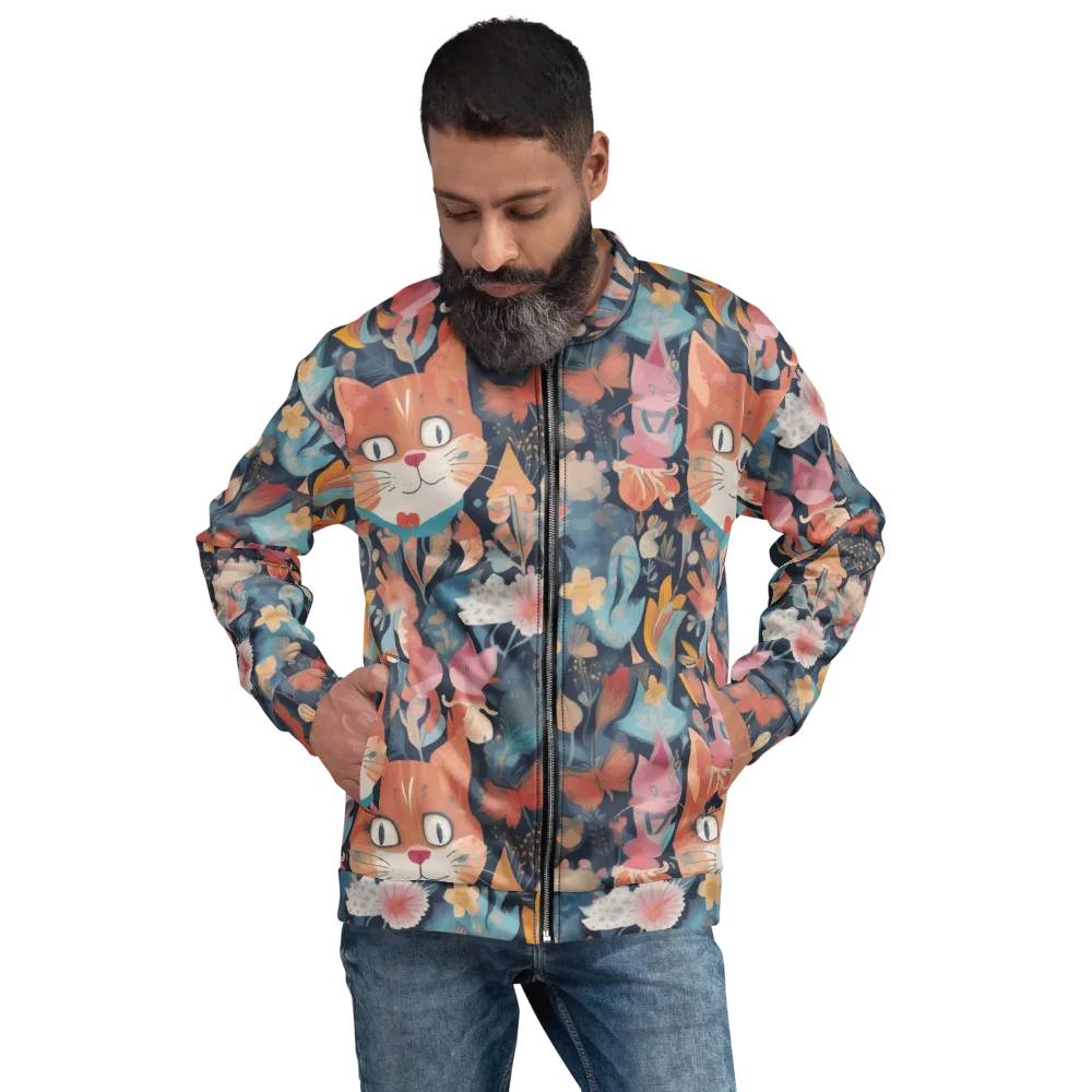 Whiskers in Bloom on Bomber Jacket — Front