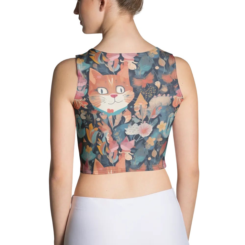 Whiskers in Bloom on Crop Top — Back