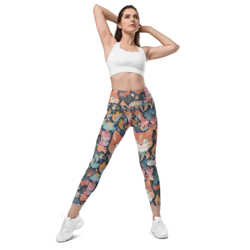 Whiskers in Bloom on a Leggings with Pockets