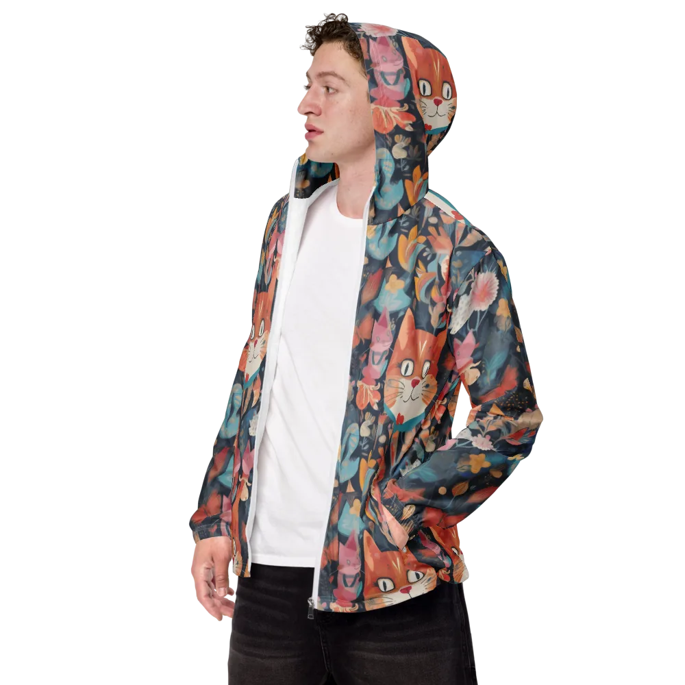 Whiskers in Bloom on Men's Windbreaker — Left Front
