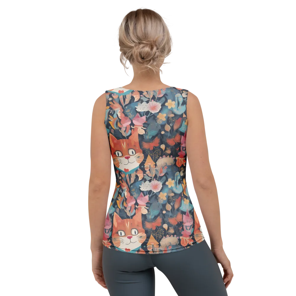 Whiskers in Bloom on Women's Tank Top — Back