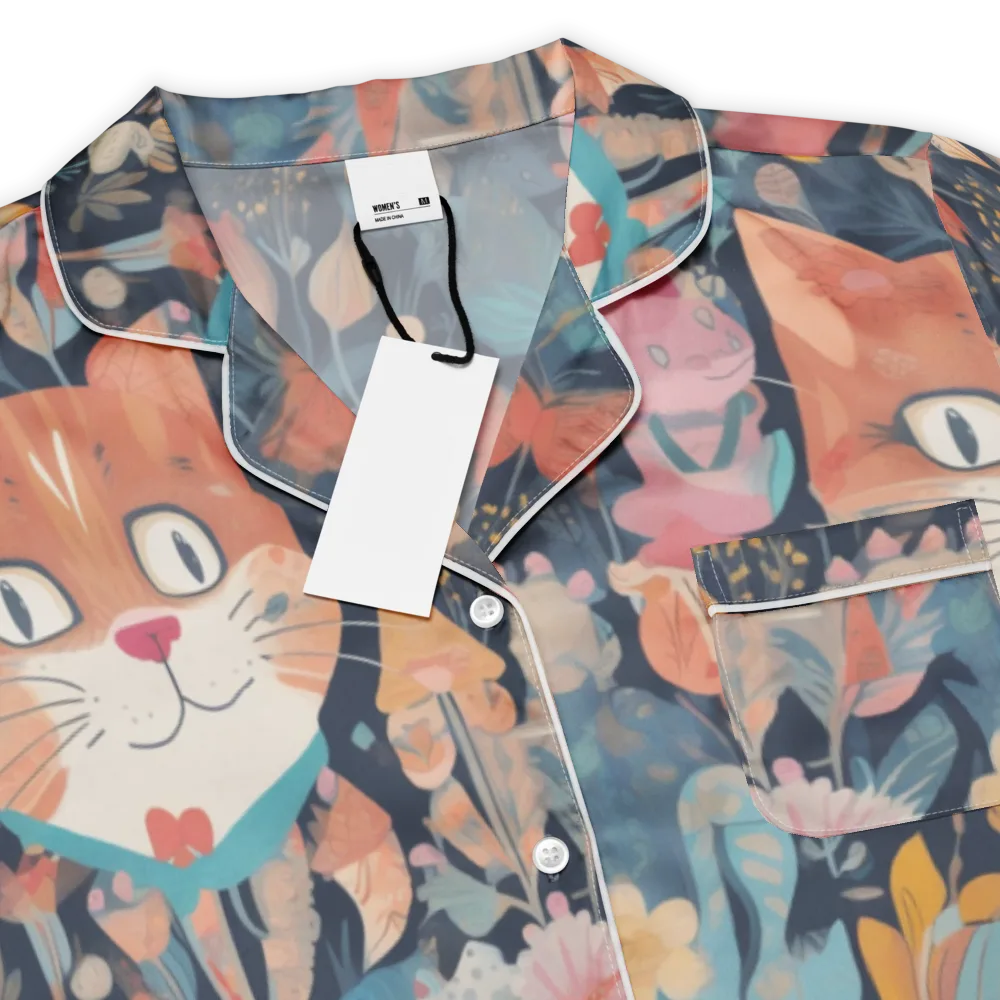 Whiskers in Bloom on Women's Short Sleeve Pajama Top — Product details