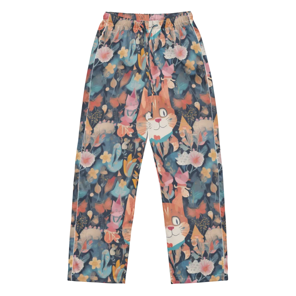 Whiskers in Bloom on Women's Pajama Pants — Front