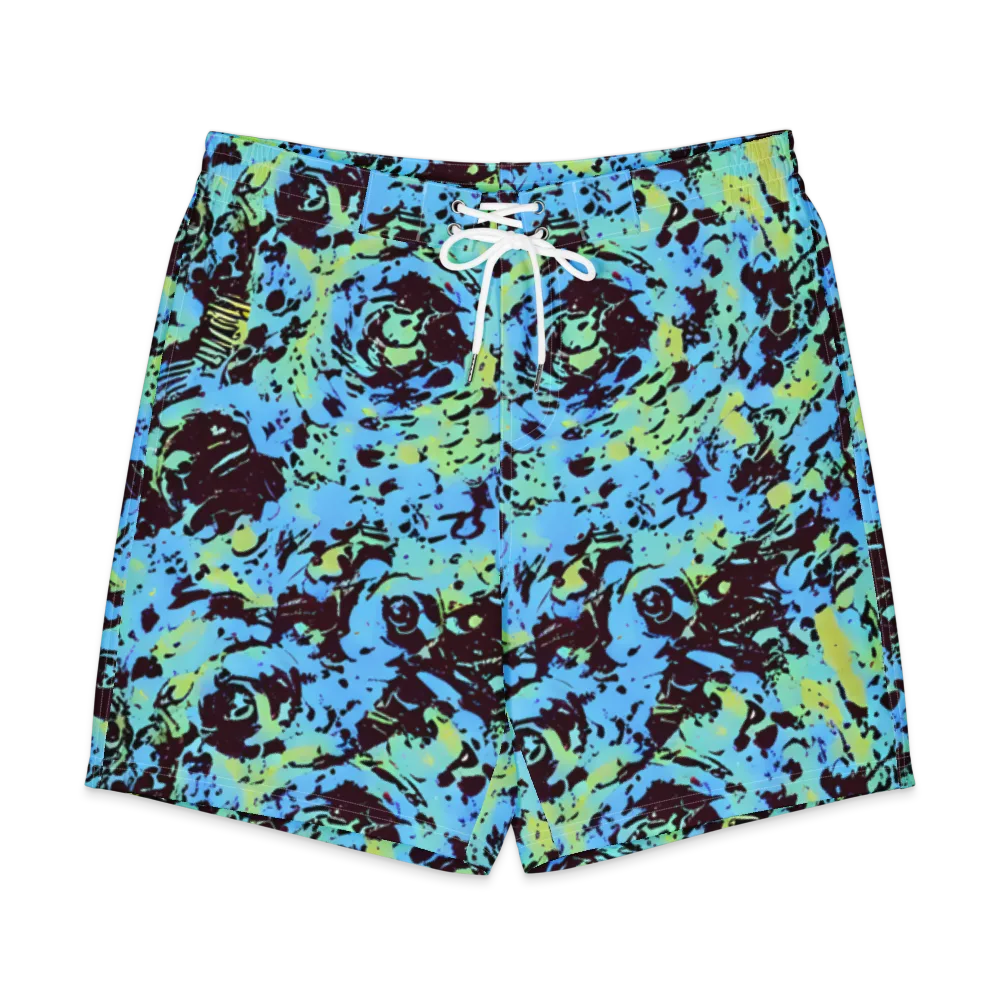 Aqua Static on Men's Board Shorts — Front